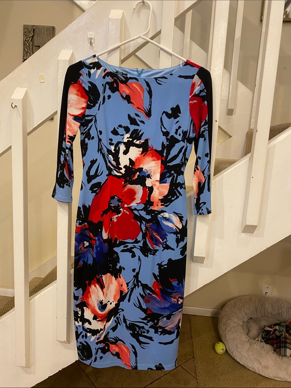 Inc , Blue Floral Sheath Dress 2petite